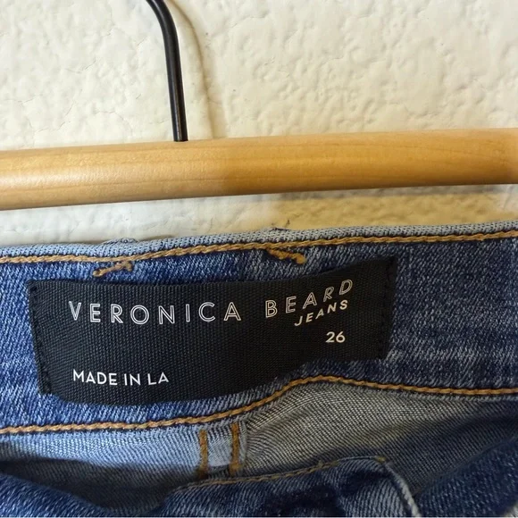 Veronica Beard Ryleigh High Rise with Front Yoke Jeans in Laguna Womens Size 26 - Picture 5 of 8